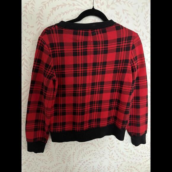 EUC Kate Spade Saturday Red Plaid Sweater - XS - Picture 3 of 4